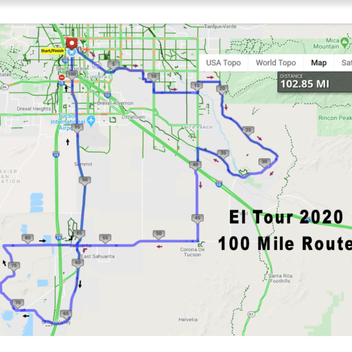 2024 El Tour De Tucson Route Nanni Maryann