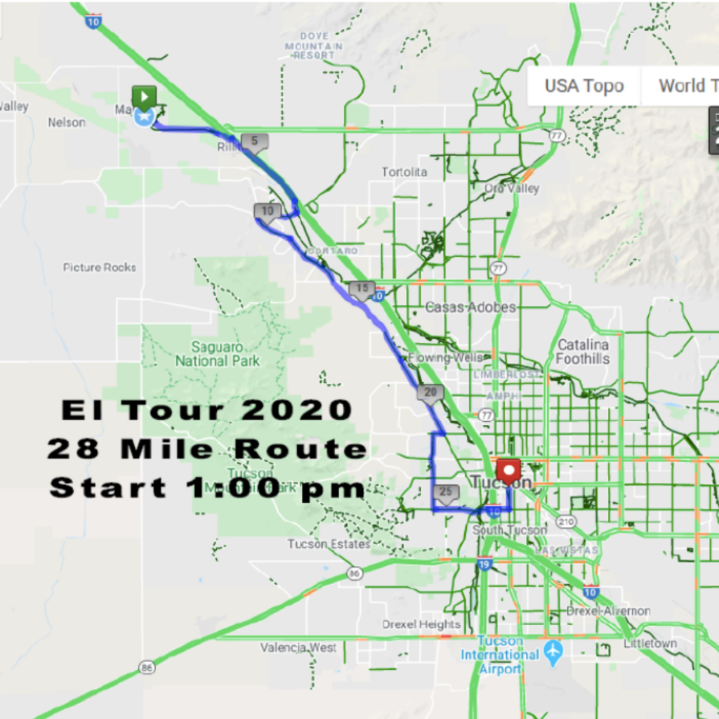 El Tour Route El Tour de Tucson Perimeter Bicycling