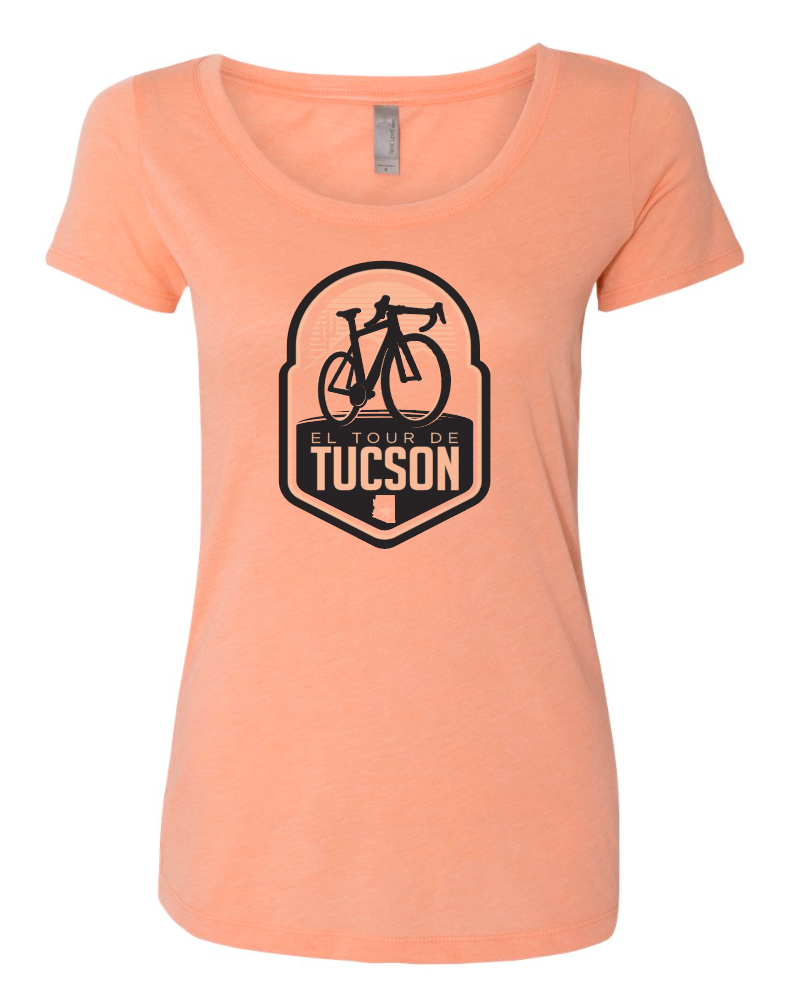 Ladies’ El Tour T-shirt – Orange “Sonoran Sunrise” Design