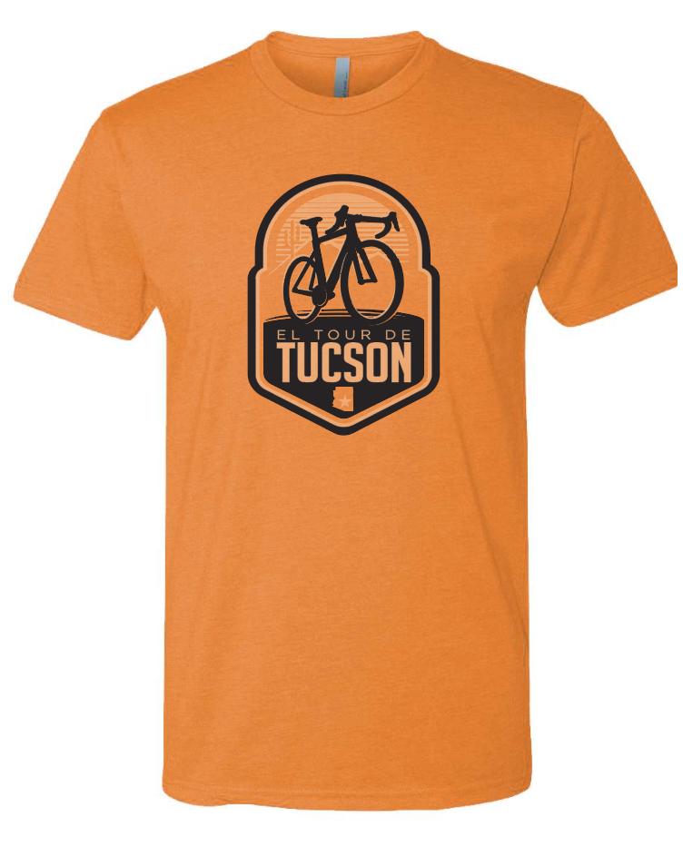 Men’s El Tour T-shirt – Orange “Sonoran Sunrise” Design